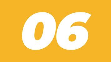 dinamico conto alla rovescia Timer con grassetto numero otto animazione su vivace giallo sfondo per coinvolgente apertura sequenza o speciale offrire svelare video