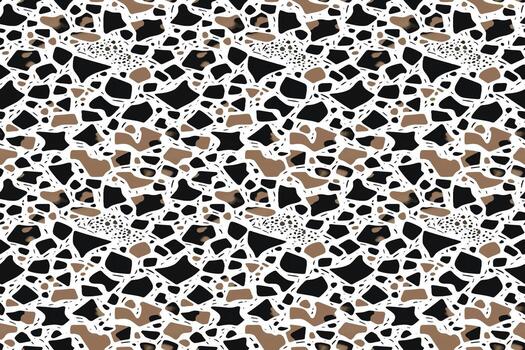 Abstract Geometric Pattern With Irregular Shapes In Brown And Black vector