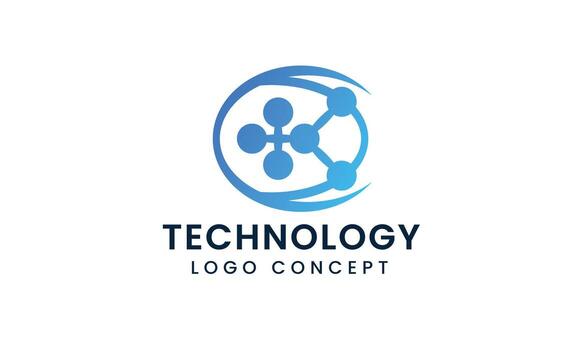 Modern Technology Network Logo Concept. Futuristic Logo for Tech Branding and Digital Projects Clean Modern Icon Design Featuring Connectivity and Innovation Elements Design vector
