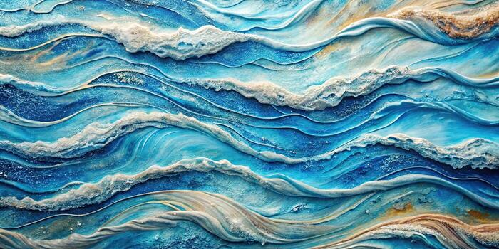 Abstract ocean wave painting background texture photo