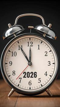 alarma reloj demostración el año 2026 foto