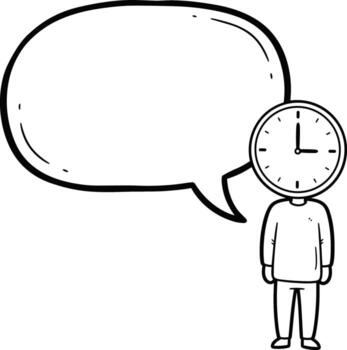 Man with clock vector