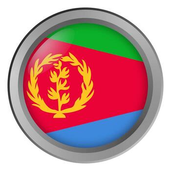 Flag of Eritrea round as a button photo