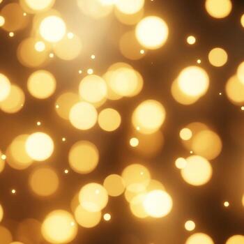 Golden Bokeh Lights Background with Blurred Circles Glowing and Shimmering Effect photo
