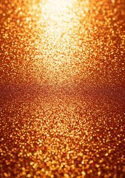 Abstract Golden Glittering Background with Bokeh Effect Texture Celebration Design photo