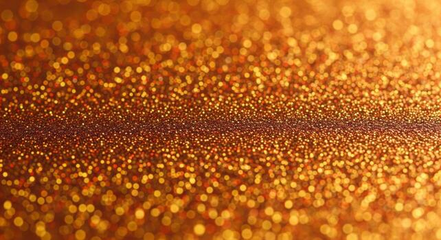 Golden Glittering Surface with Sparkling Bokeh Effect Warm Tone Background Shimmering Particles photo
