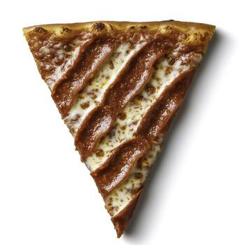 Delicious Slice of Pepperoni Pizza with Cheese and Crispy Crust on White Background photo