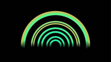 Half circular waves glowing in red gradient pattern video