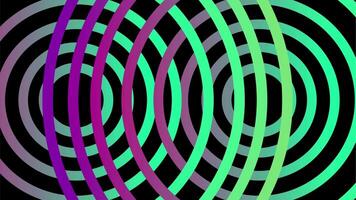 sovrapposizione colorato concentrico cerchi formatura ottico profondità effetto video