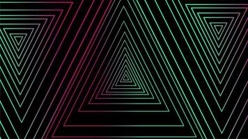 rosso triangolare tunnel profondità illusione raggiante minimo futuristico animazione video