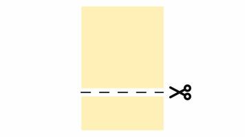 Cut Paper Horizontal Square Rectangle Animation with Scissors and Dashed Line video