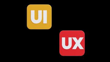3d animering av ui ux design video