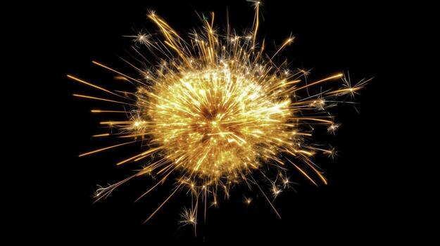 Bright and Colorful Sparkler Firework Creating Stunning Light Show in Night Sky photo