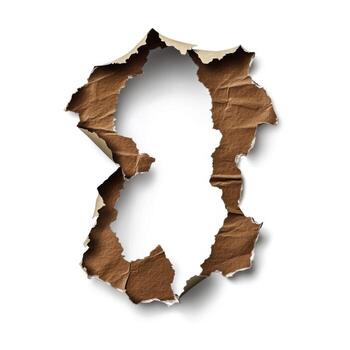 Torn Paper Background with Rough Edges and Empty Space for Custom Text or Graphics photo