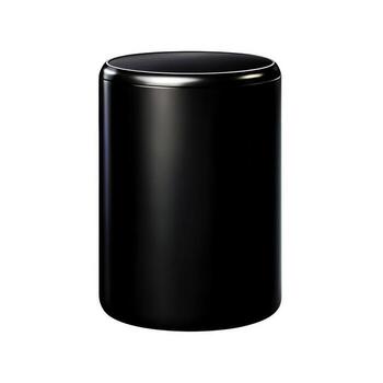 Sleek Black Cylinder Container with Smooth Finish for Modern Aesthetic Storage Solutions photo