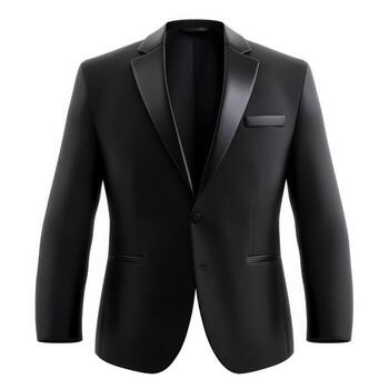 Elegant Black Suit Jacket for Formal Events and Professional Occasions with Modern Tailoring photo