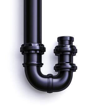 Black PVC Pipe Connector for Plumbing System and Water Drainage Applications in Modern Design photo