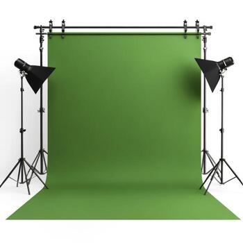 profesional verde fondo con estudio Encendiendo para fotografía y videografia propósitos foto