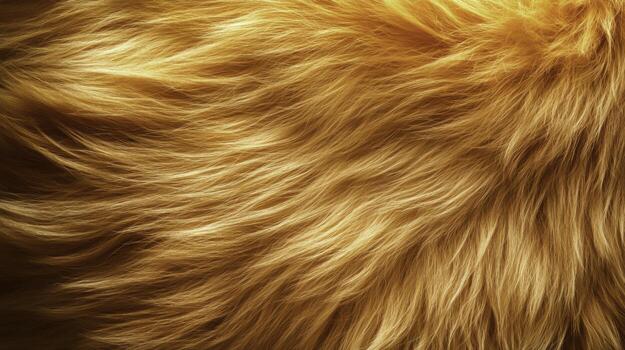 closeup of Soft, Shiny, Orange Fur Texture with Dynamic Flowing Hair Patterns photo