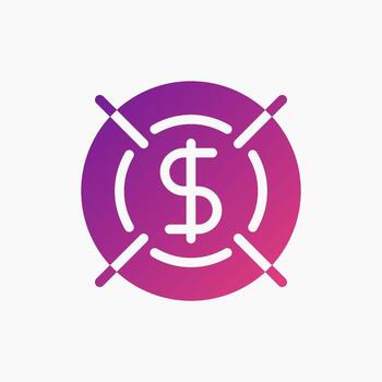Digital Currency Icon in gradient style. Perfect for apps, websites, UI UX, presentations, or infographics. Editable illustration file with clean design and modern design. vector