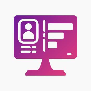 Digital Identity Icon in gradient style. Perfect for apps, websites, UI UX, presentations, or infographics. Editable illustration file with clean design and modern design. vector