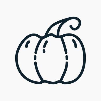 Pumpkin Icon in line style. Perfect for apps, websites, UI UX, presentations, or infographics. Editable illustration file with clean design and modern design. vector