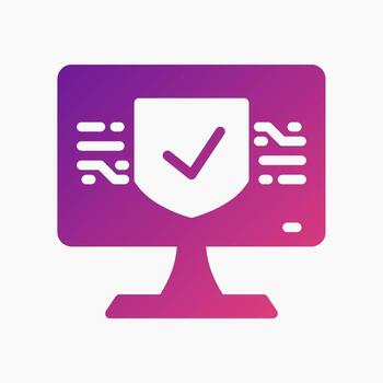 Secure System Icon in gradient style. Perfect for apps, websites, UI UX, presentations, or infographics. Editable illustration file with clean design and modern design. vector