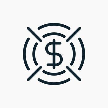 Digital Currency Icon in line style. Perfect for apps, websites, UI UX, presentations, or infographics. Editable illustration file with clean design and modern design. vector