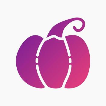 Pumpkin Icon in gradient style. Perfect for apps, websites, UI UX, presentations, or infographics. Editable illustration file with clean design and modern design. vector