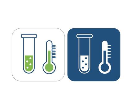 Laboratory Experiment with Temperature Icon vector