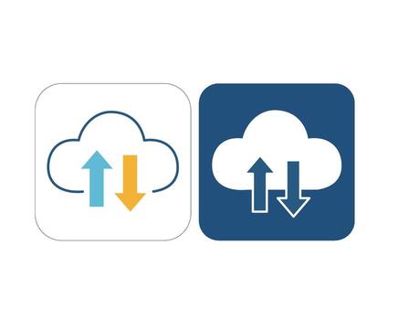 nube informática datos transferir ico vector