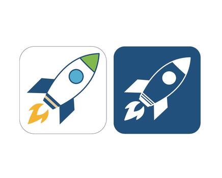 Rocket Launch and Innovation Icon vector