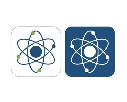 Atomic Structure and Quantum Physics Icon vector