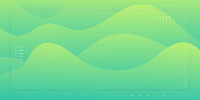 Soft green gradient background with flowing wave shapes vector