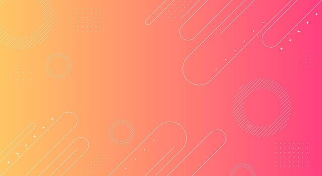 Soft orange to pink gradient background with geometric line elements vector