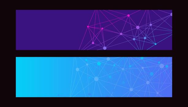 Modern Gradient Technology Banners Abstract Network Design vector
