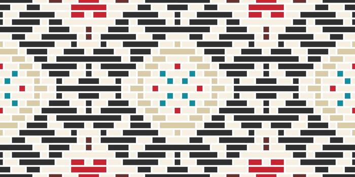 Geometric design in multiple colors vector