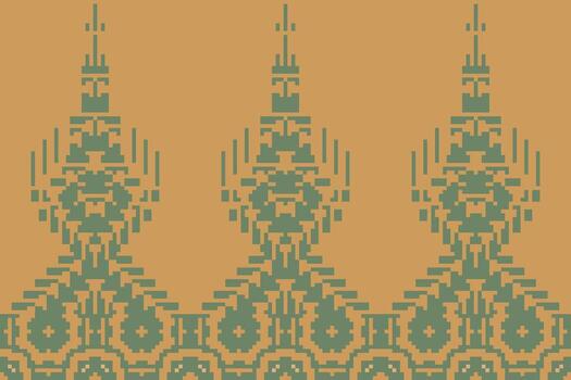 Geometric pattern design in earthy tones vector