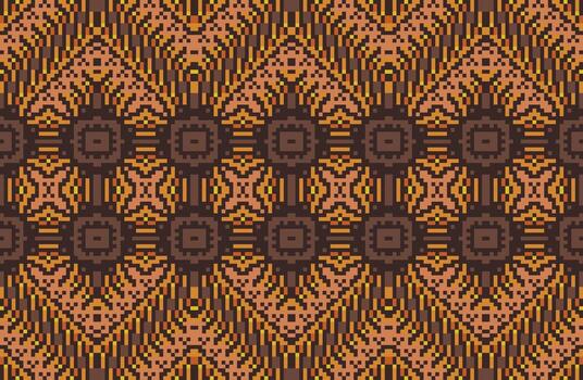 Geometric pattern in varying shades of brown vector