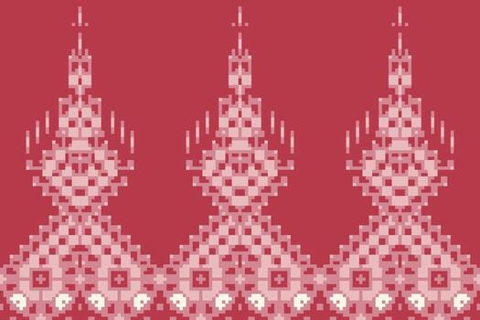 Pixel art pattern in shades of pink vector