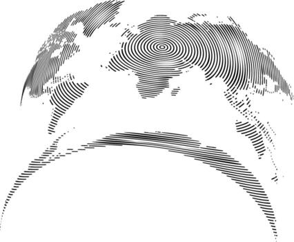 Vertical curve line pattern map illustration vector