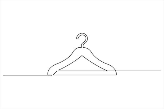continuo línea percha ilustración sencillo y elegante contorno vector