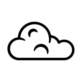 A line-style icon of a visible mass of water droplets in the atmosphere, symbolizing weather. vector