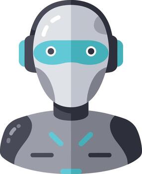 Service robot assistant illustration for AI, automation, and smart technology concepts. vector