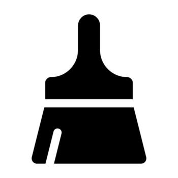 A solid-style icon of a brush, symbolizing art, design, or customization. vector