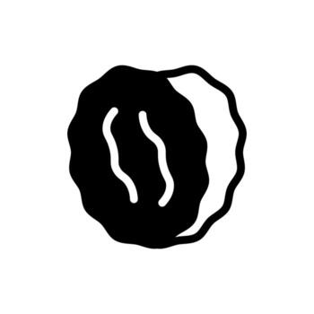 A filled graphic of a date fruit cluster on a palm tree branch. vector