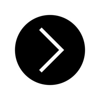 un sólido icono de un flecha Derecha para adelante navegación. vector