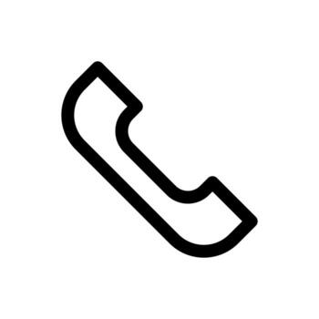 A linear icon of a user holding a handheld phone or smartphone. vector
