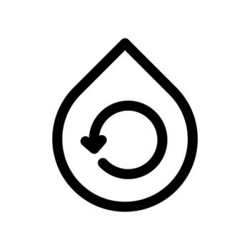 A simple line icon of a user profile with a gear, representing user setting configuration. vector