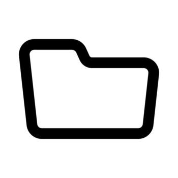 A line-style icon of an opened file holder, symbolizing access and retrieval. vector